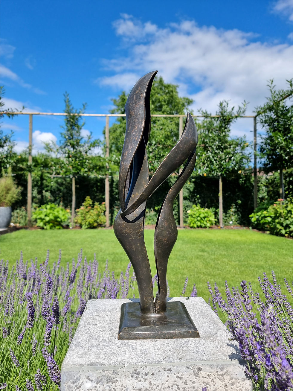 Romantic abstract couple holding hands - modern art - Valentine's Day