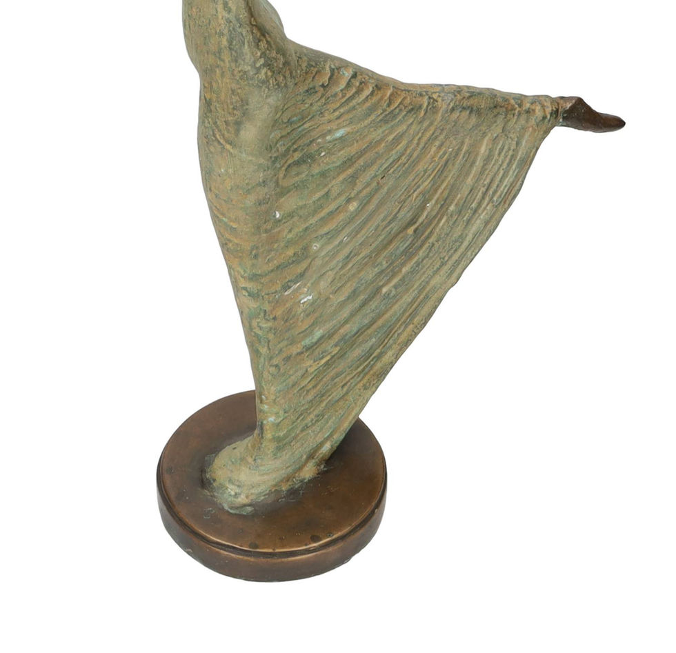 bronze statue of a modern dancer - contemporary art - vintage styl