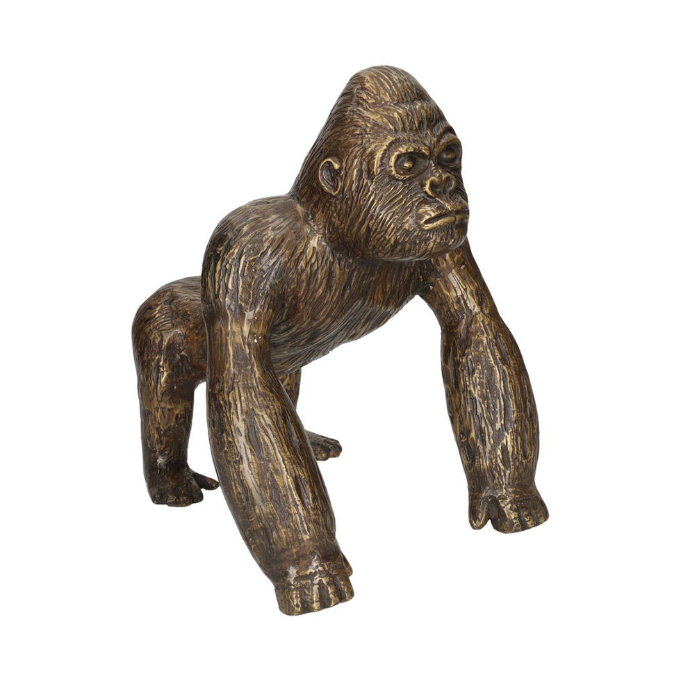 Bronze gorilla statue - contemporary art - modern art