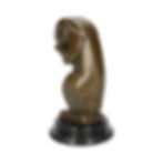 bronze abstract statue of a rabbit - contemporary style