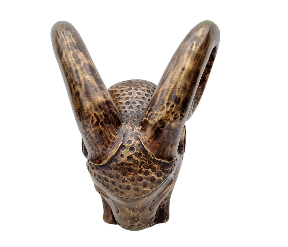 bronze sculpture of a ram - modern art - contemporary style - Christmas