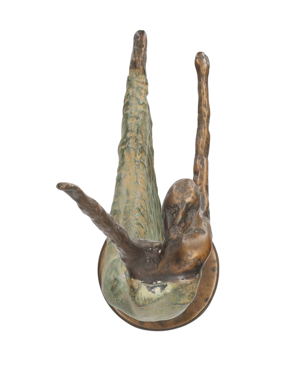 bronze statue of a modern dancer - contemporary art - vintage styl