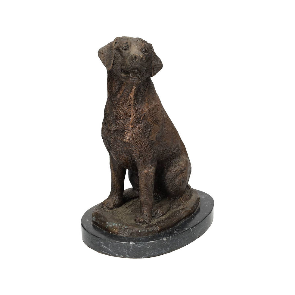 bronze statue of a dog - contemporary art