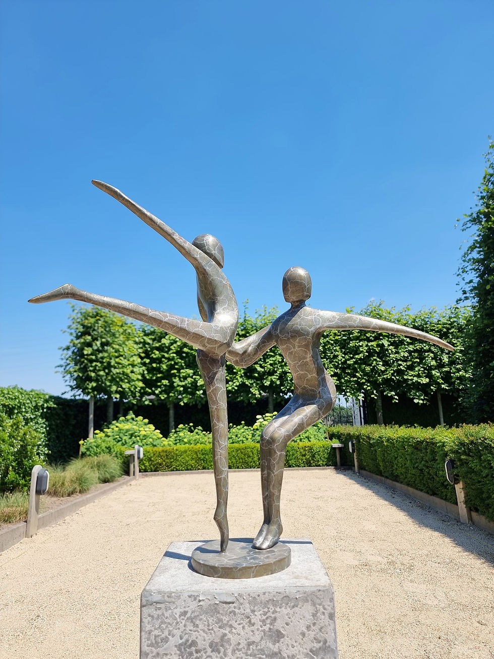 Bronze Dancing couple - garden art