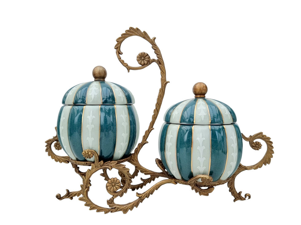 two bowls - Alice in Wonderland style - Art deco