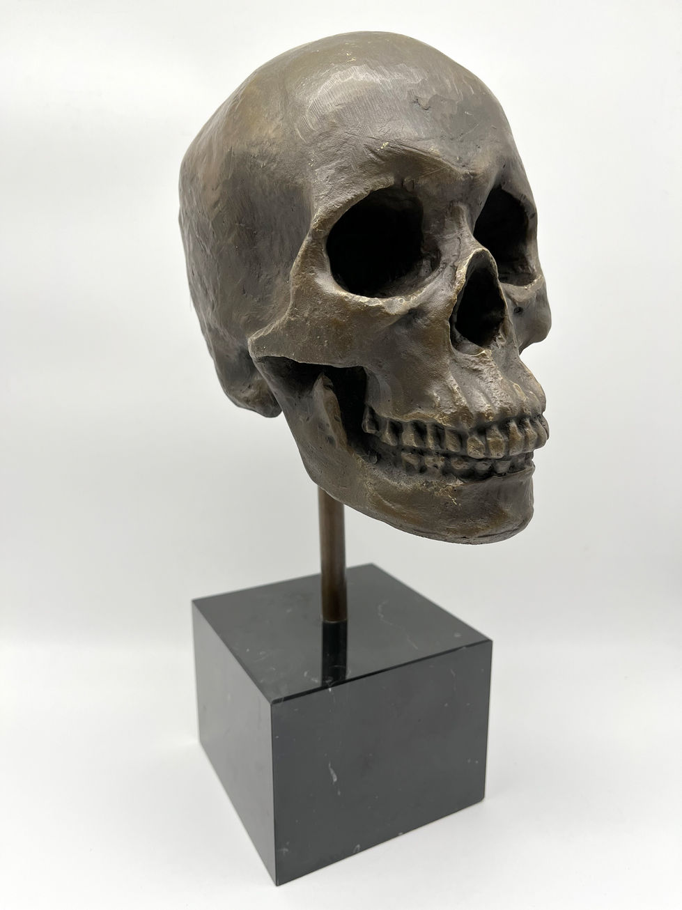 bronze statue of a skull - Halloween - contemporary art