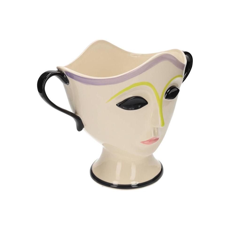 Murano style vase with face - vintage style