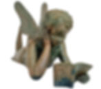 bronze elf statue - garden decoration