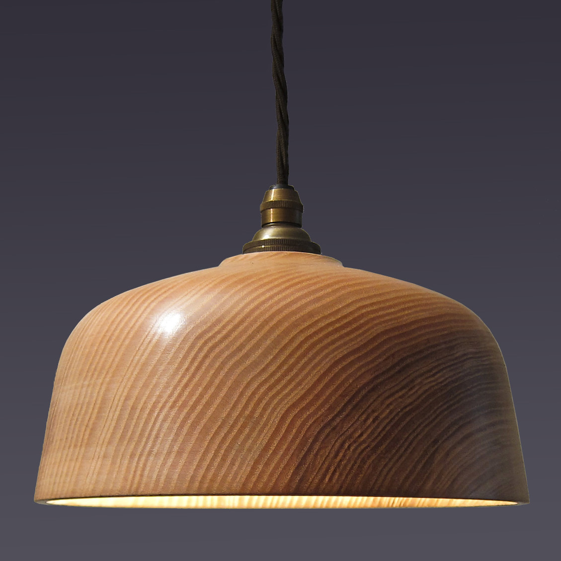 'Loft Bell' Ash Wood Shade