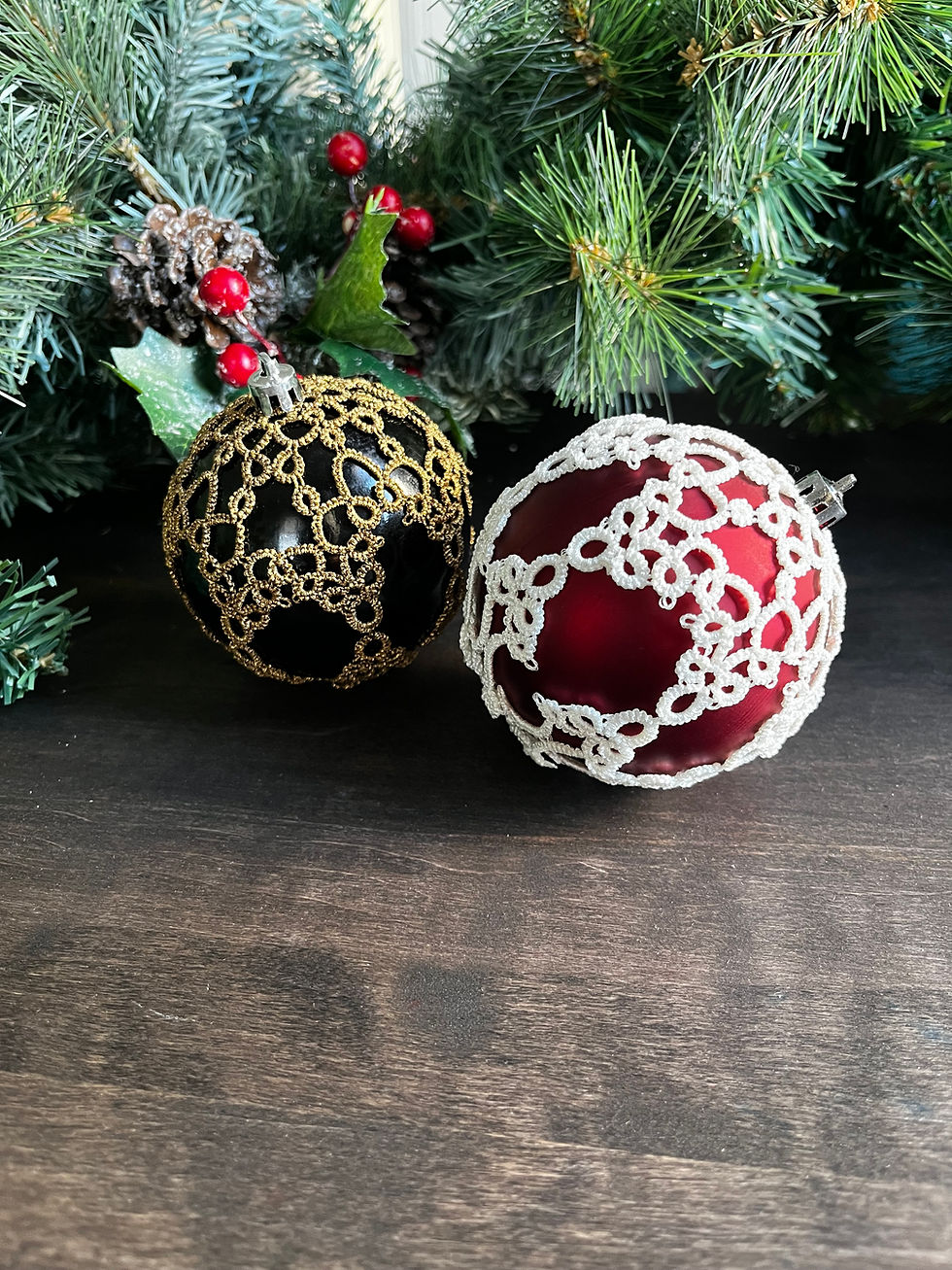 Tatted Lace Christmas Ornaments
