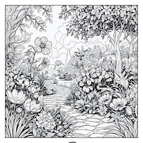 Adult colouring sheet – floral design. PDF download from Heilsa Wellbeing.