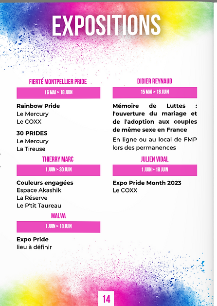 Programme de la Pride 2023 à Montpellier
