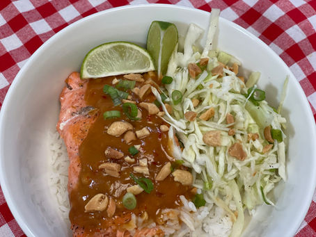 Sweet and Spicy Salmon Bowls