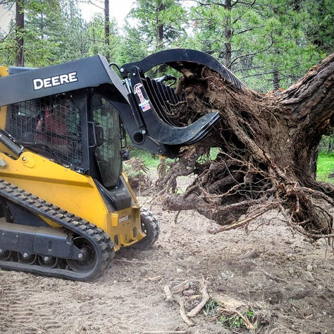 heavy duty single-lid grapple
