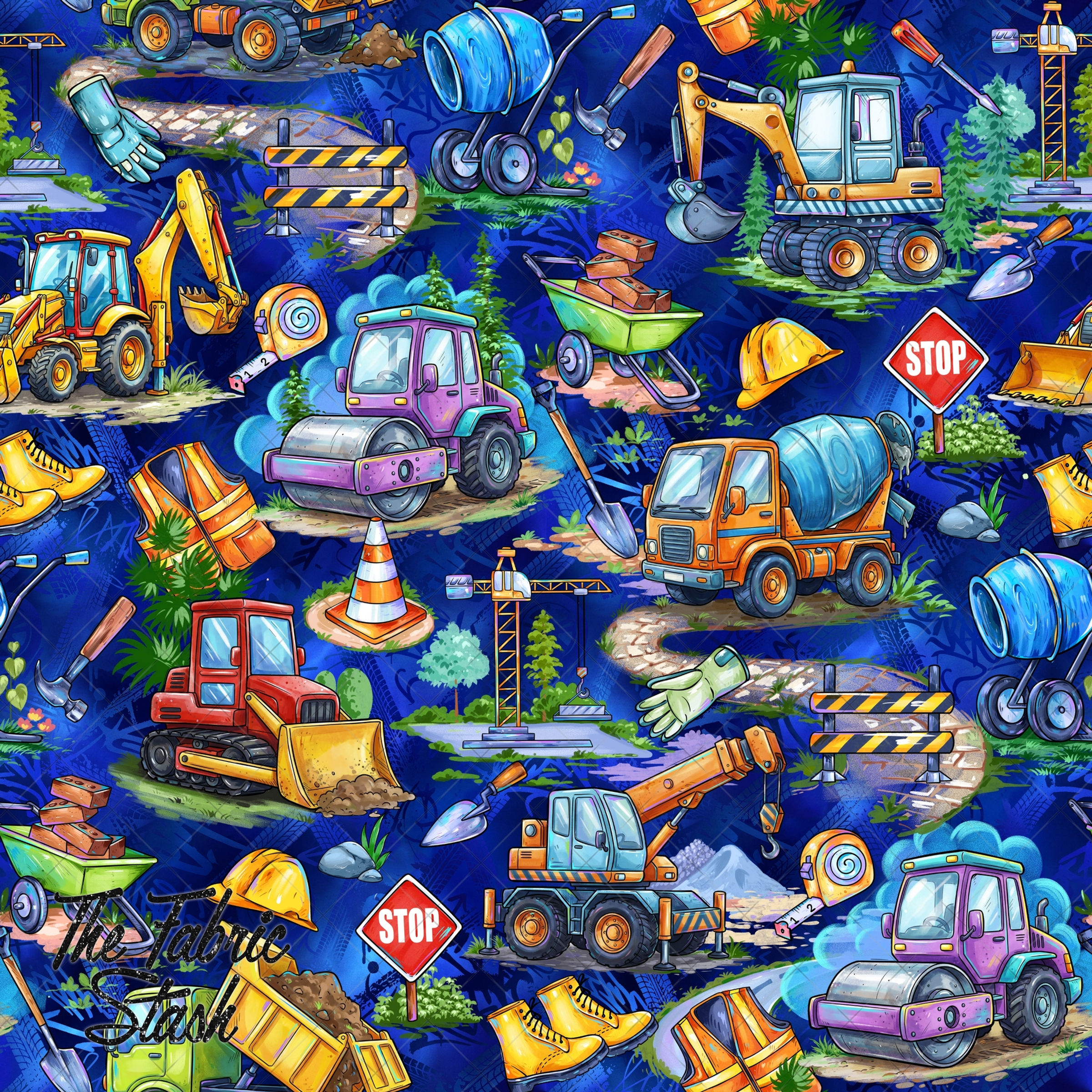 Construction Main Blue