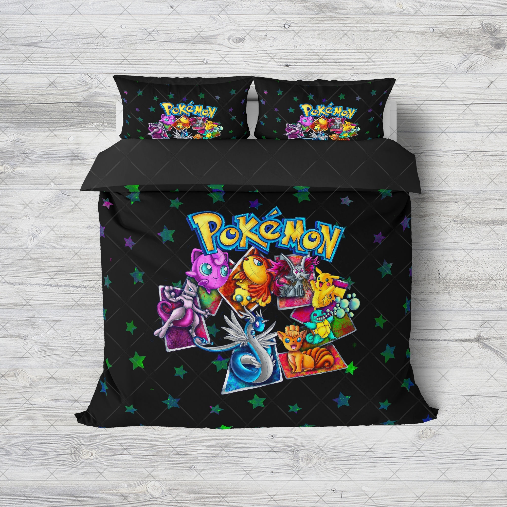 Poke Black - Doona Cover Set