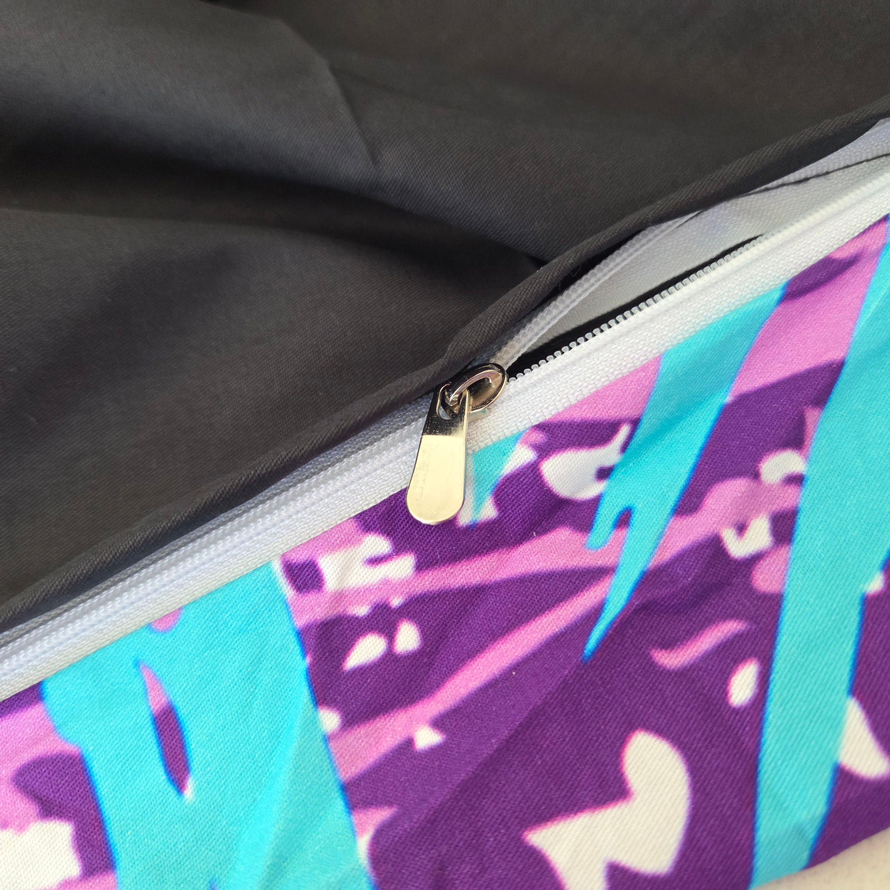 zipper closure of quilt cover