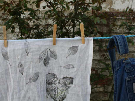 Leaf-print a tote bag at ONCA Barge at Brighton Marina Sept 24th
