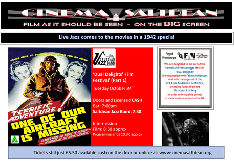 Cinema Saltdean Powell and Pressburger screenings with jazz band, shorts, and expert speakers