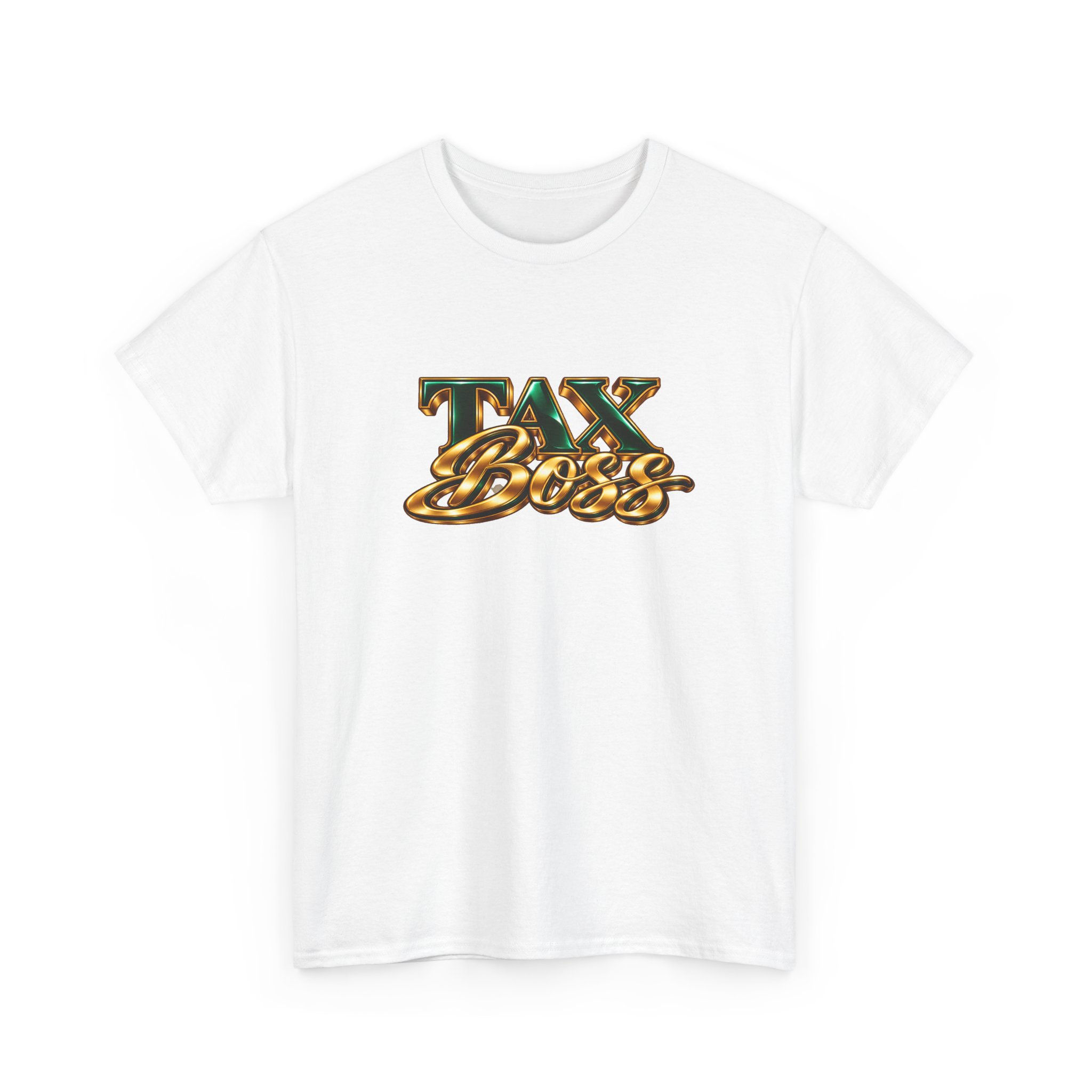 Tax Boss T-Shirt — Bold Gold Script Graphic Tee for Accountants & Entrepreneurs