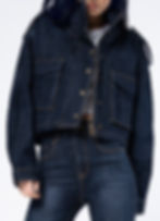 Veste en jeans ample bleu foncé Parasuco | Boutique Plateforme