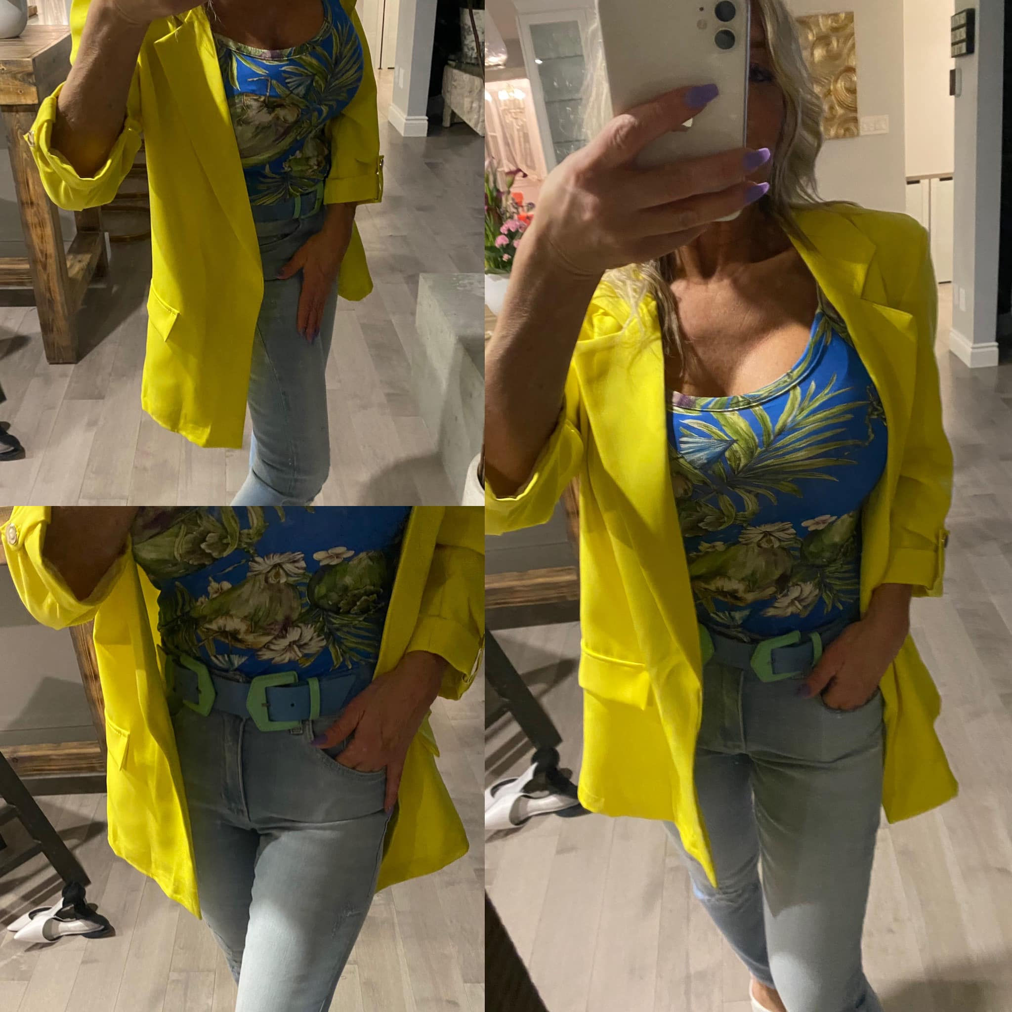 Camisole bleue imprimé noix de coco Lez a Lez