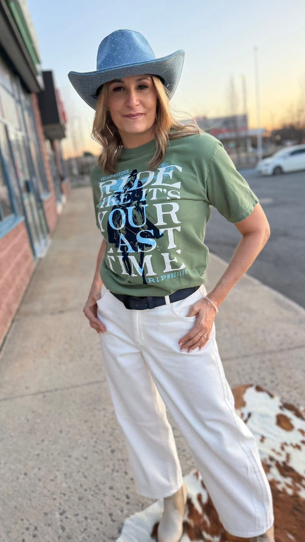 T-shirt imprimé écriture Yellowstone | Boutique Plateforme