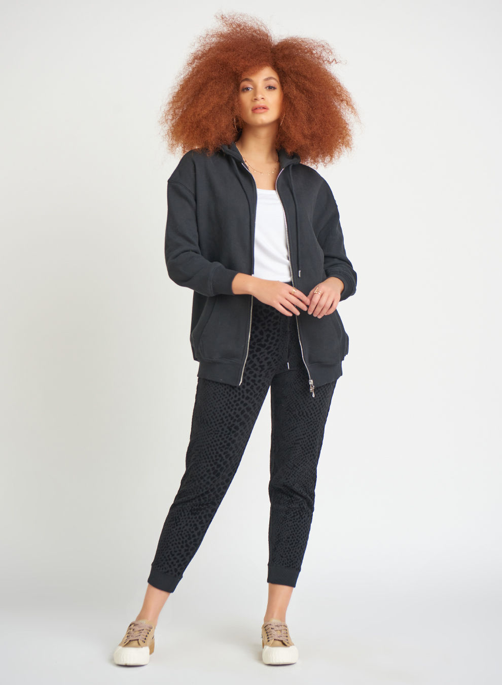 Veste à capuche noire Dex