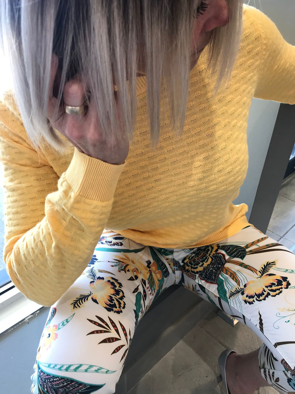 Miniature : Pantalon imprimé jaune Esprit