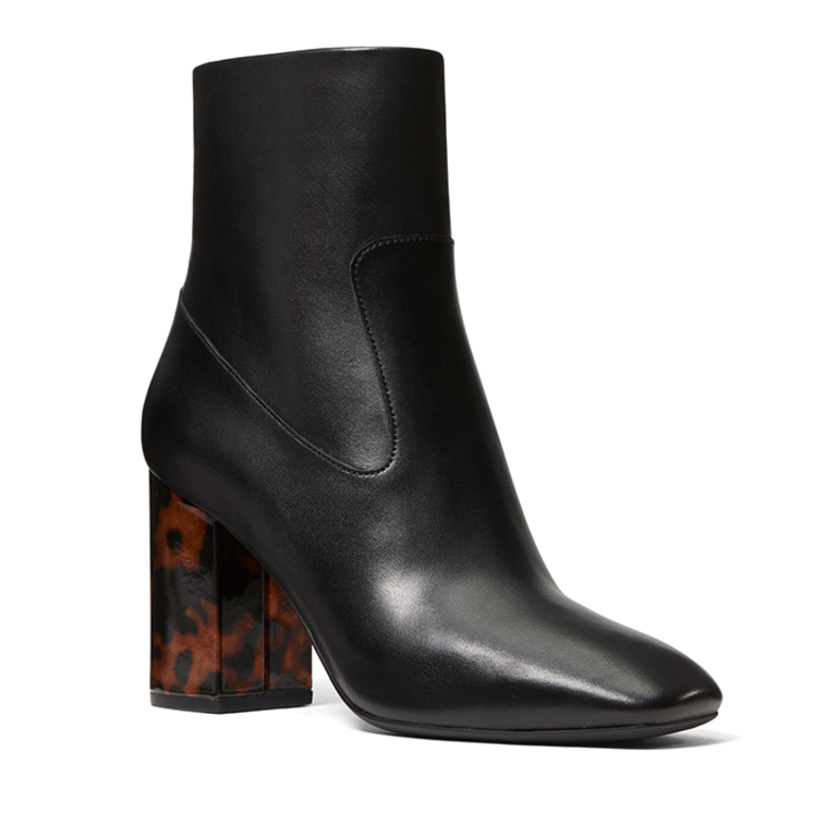 Miniature : Bottes Marcella noires à talon imprimé léopard Michael Kors, style 40T1MRHE5L