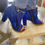 Miniature : Talons hauts fermés bleus électrique à trous A.S 98