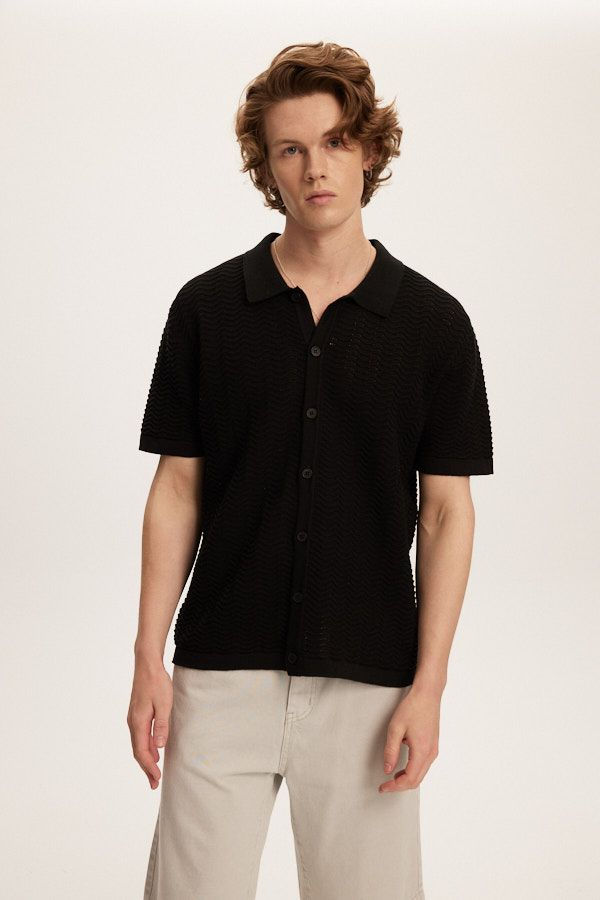 Polo uni en tricot par Kuwalla Tee | Boutique Plateforme