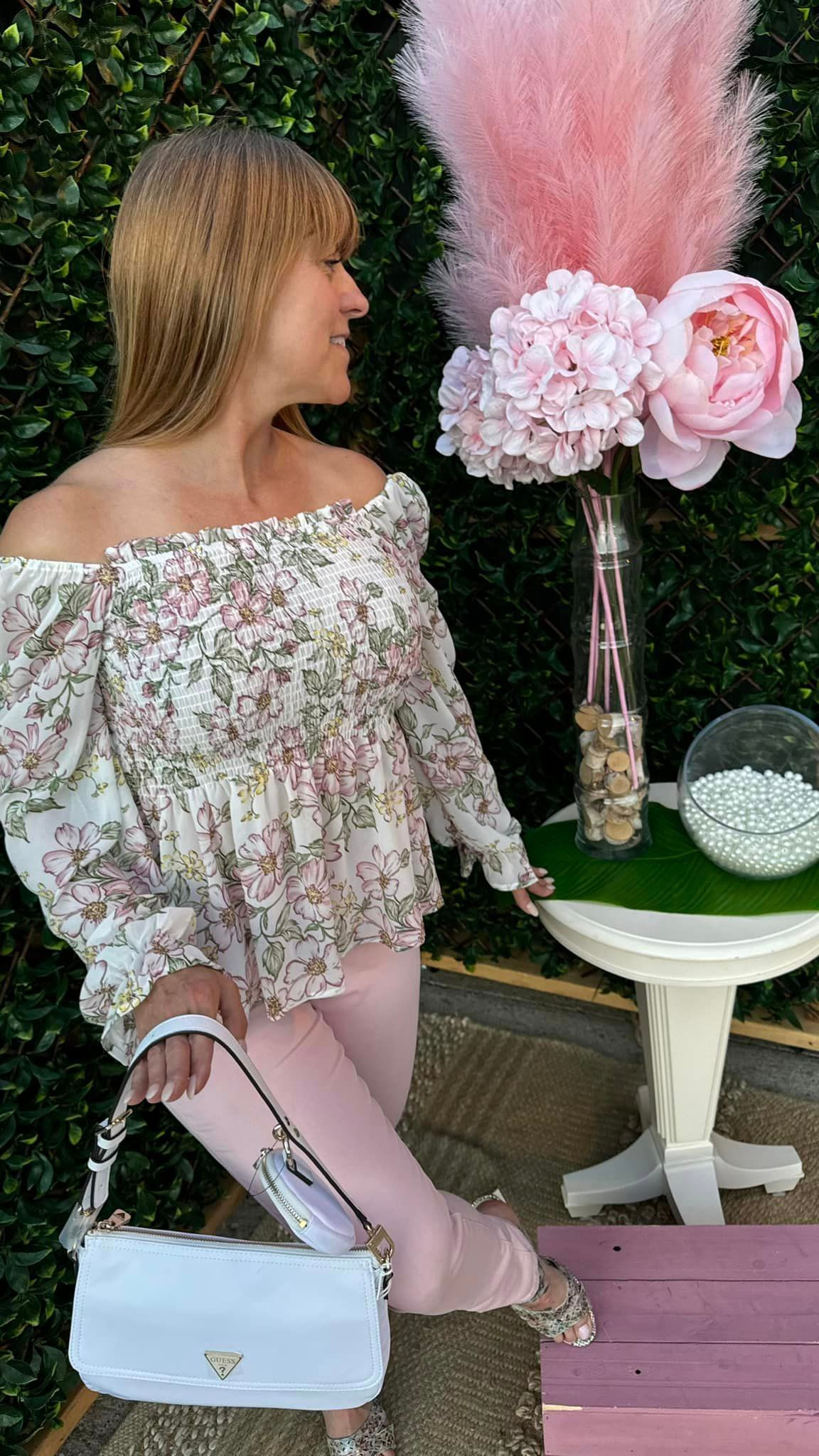 Blouse fleurie Apricot | Boutique Plateforme