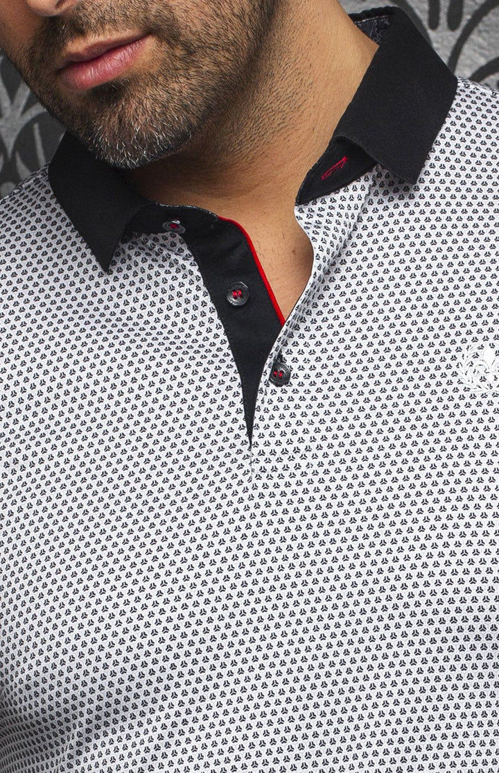 Polo noir et blanc Syros - Au noir | Boutique Plateforme