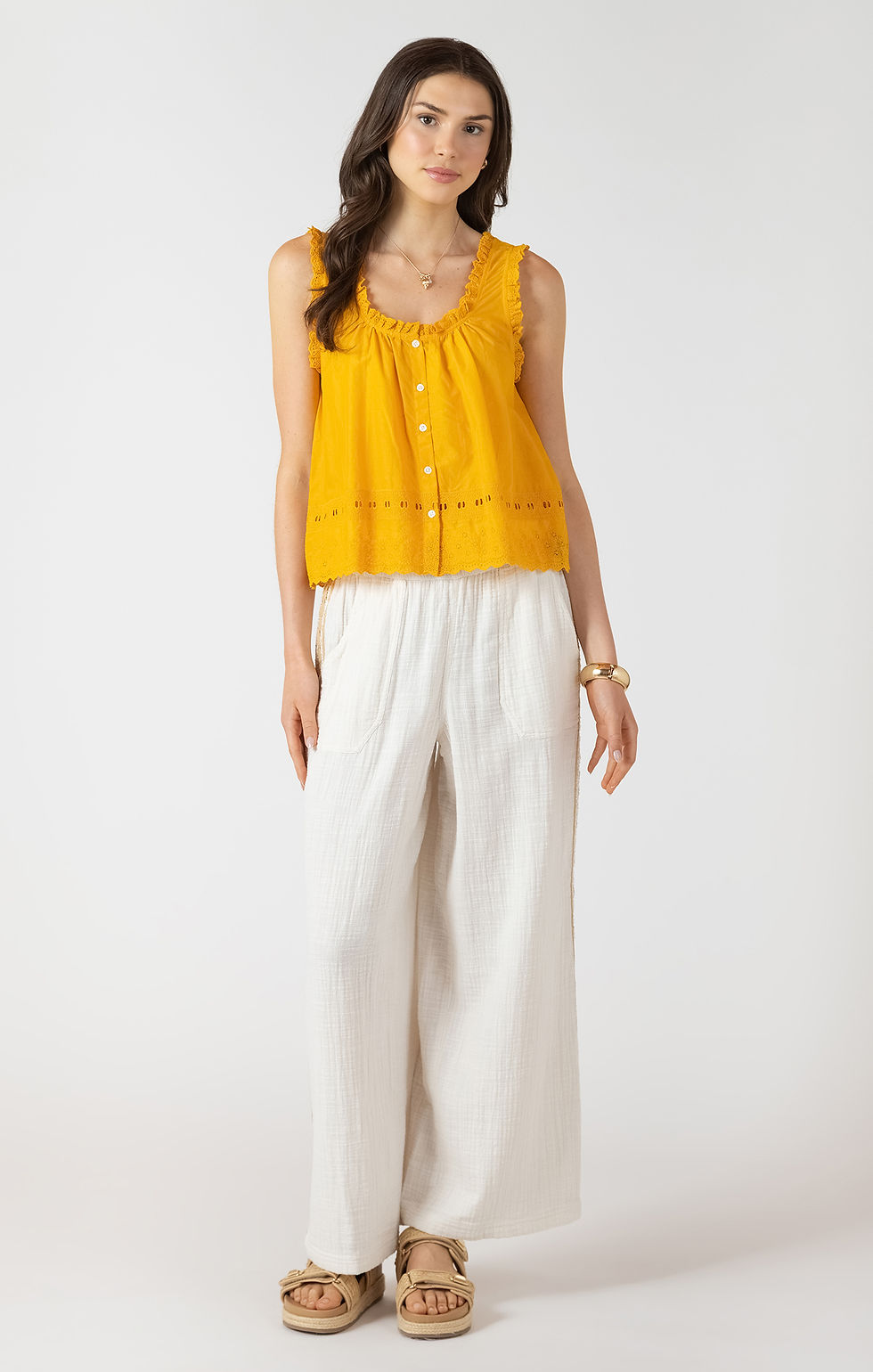 Miniature : Débardeur à dentelle brodée Dex | Boutique Plateforme