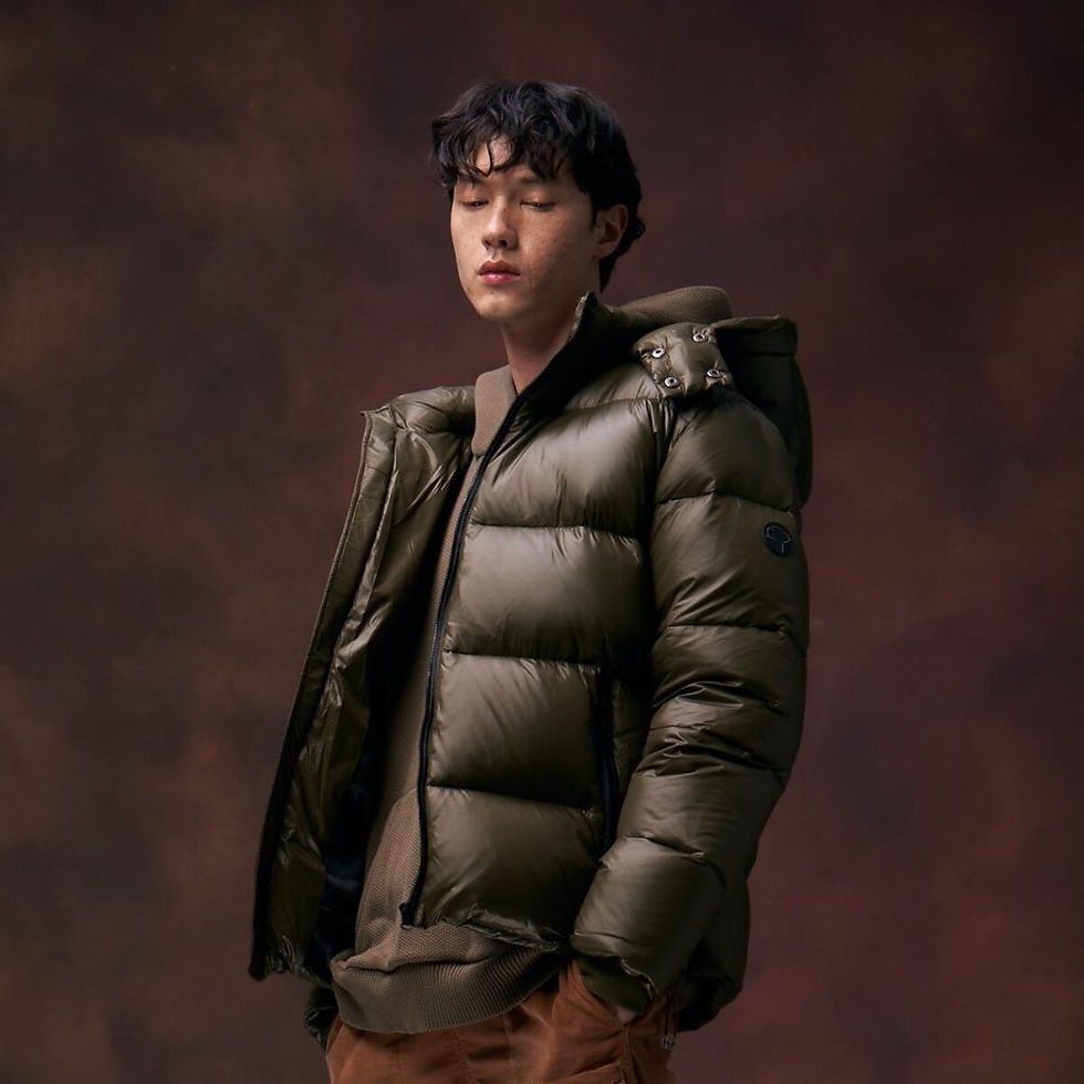 Miniature : Manteau de nylon matelassé olive Kuwalla-Tee, style KUL-PKA005