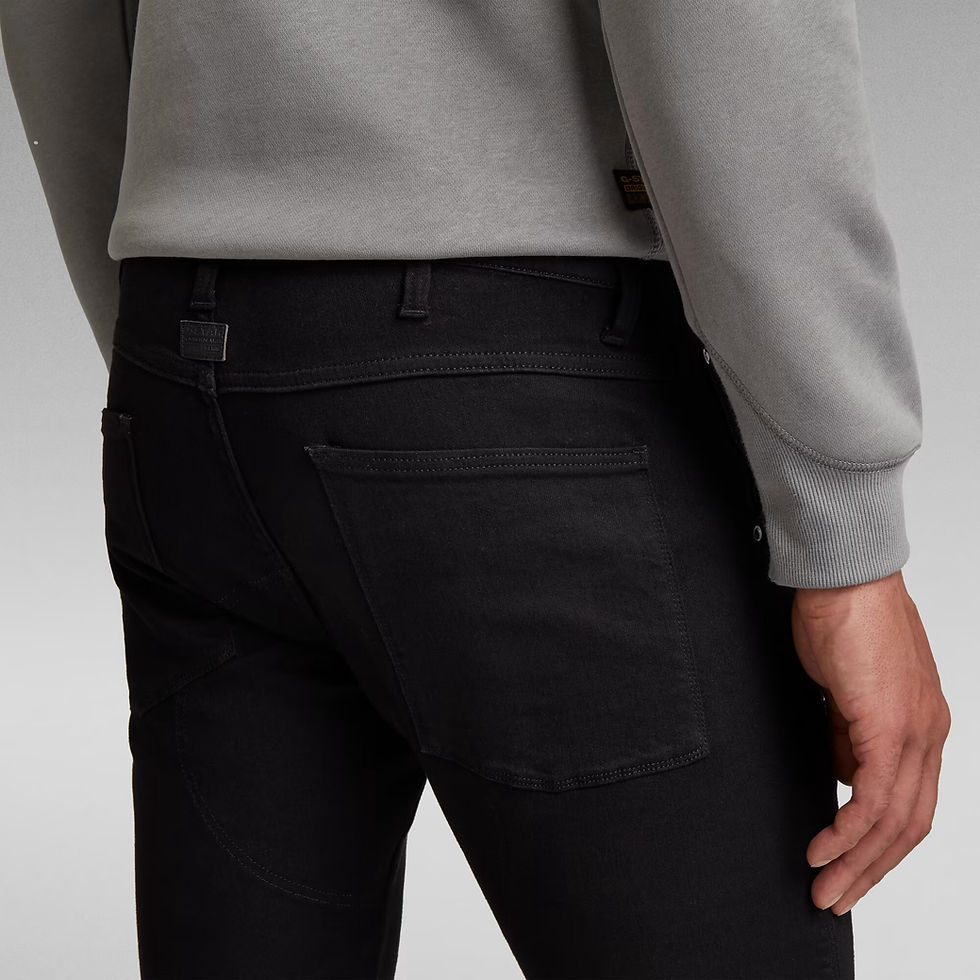 Miniature : Jeans noir G-Star, style 5620 3D zip knee skinny