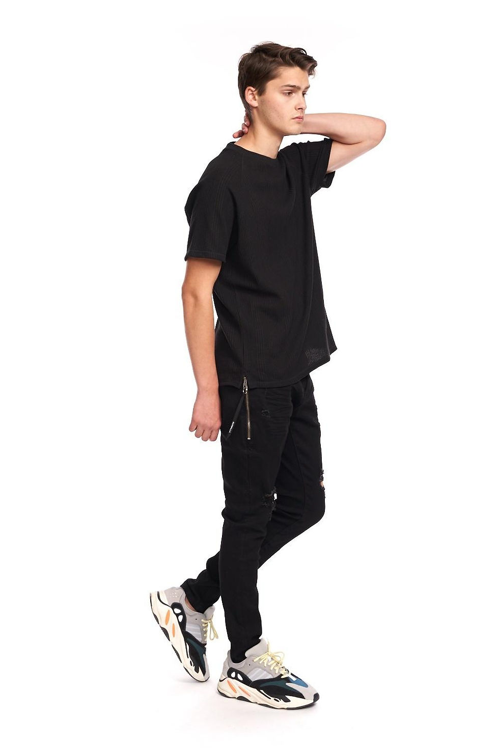 Miniature : Jean skinny déchiré noir Kuwalla Tee