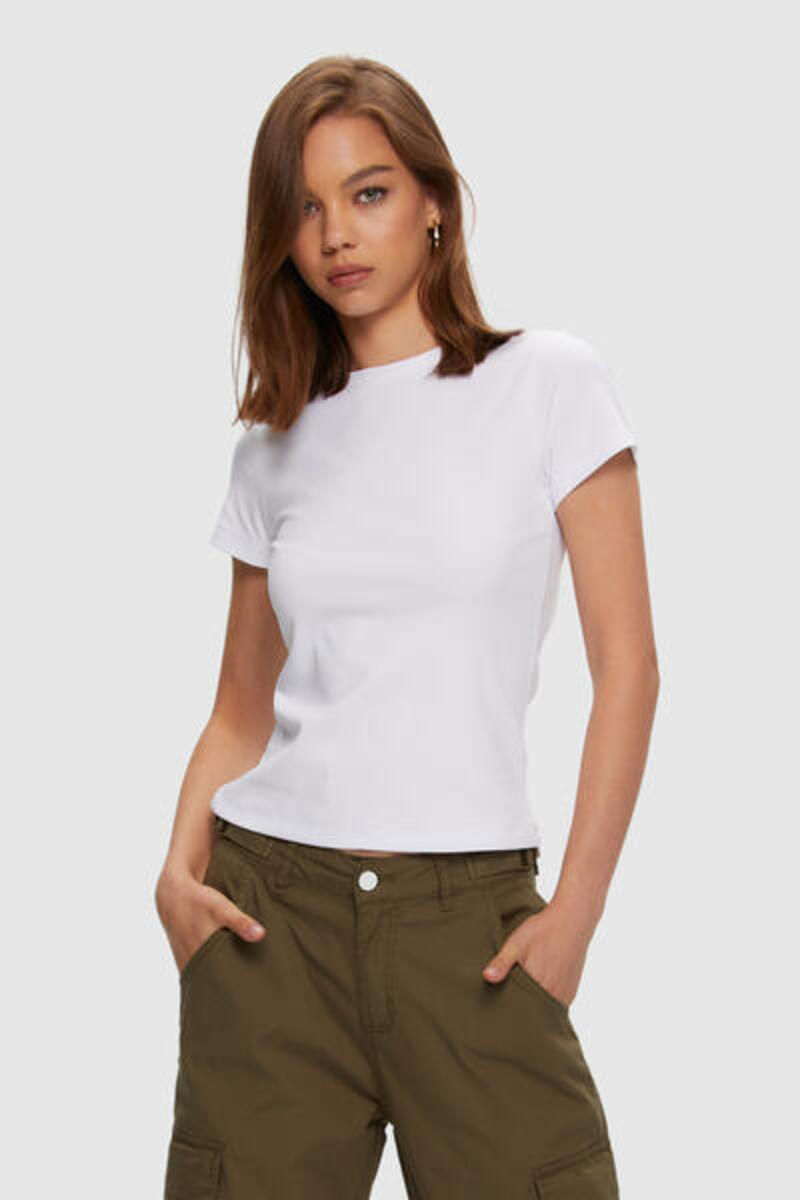 T-shirt moulant uni par Kuwalla Tee | Boutique Plateforme