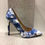 Miniature : Escarpin à fleurs bleues Noblez