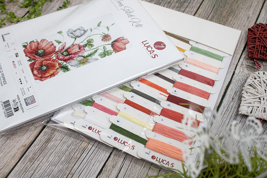 Thumbnail: Cross Stitch Kit Luca-S - B7020, The Field Poppies