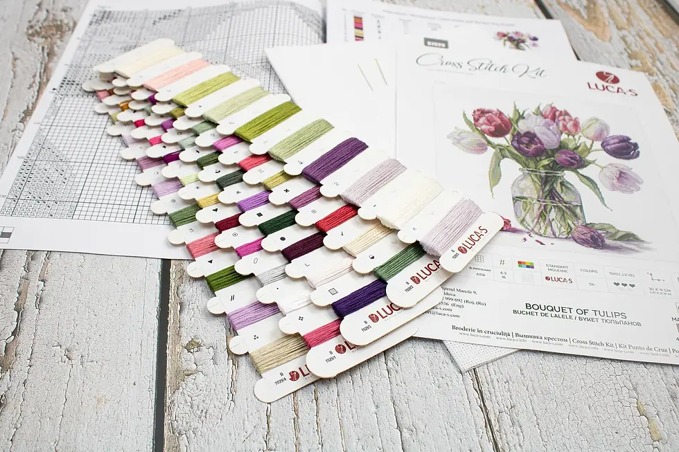 Thumbnail: Cross Stitch Kit Luca-S - Bouquet of Tulips, B7029