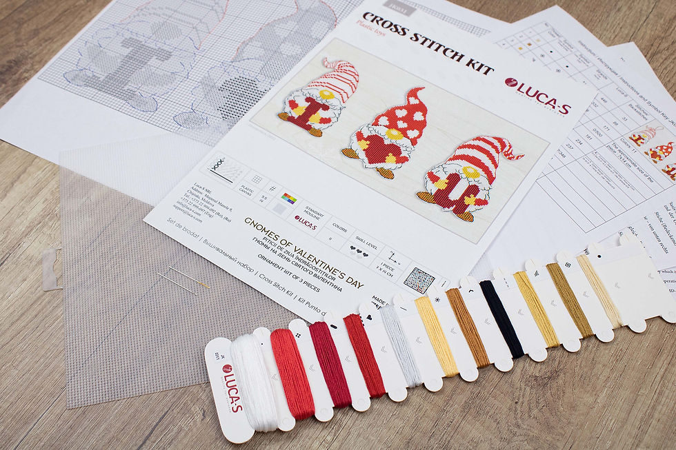 Thumbnail: Toys Cross Stitch Kits - Gnomes of Valentine's Day JK031