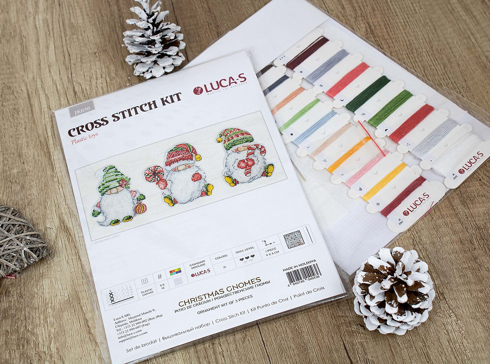 Thumbnail: Toys Cross Stitch Kits - Christmas Gnomes JK030