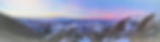 Sonnenuntergang über dem kirgisischen Hochland und Pamir-Gebirge