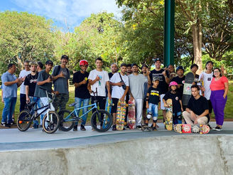 Vereadora comemora a inauguração de pista para esportes radicais em Uberaba