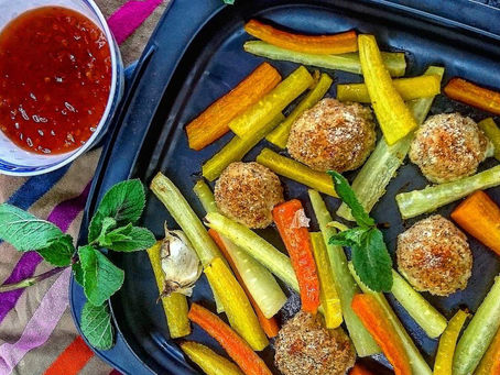 Boulettes de poisson à la menthe & au citron vert