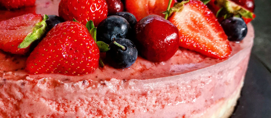 Bavarois rhubarbe & fraises