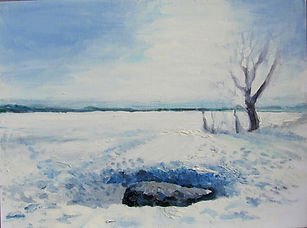 32 Синий камень (Переславль), 2013, холс