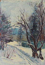 44 Лыжня за городом (Медведково), 1974,